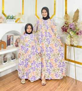 Couple Ibu dan anak Gamis couple mom and kids bahan rayon armor premium Dress couple [Harga satuan] Baju Muslim Keluarga Panjang