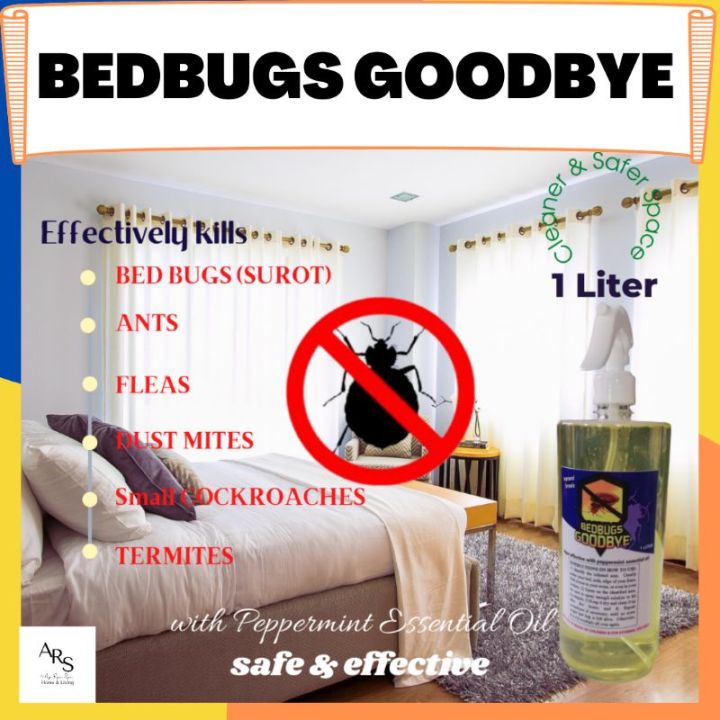 ^X^1 Liter Bed Bugs Dust Mites Termites Ants Ticks Killer BedBugs Goodbye Spray Lazada PH