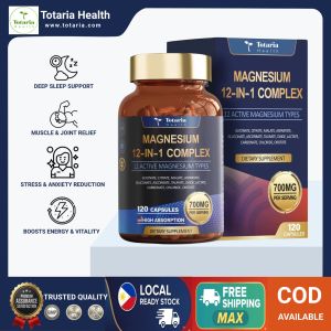 Totaria Magnesium Complex 700mg - High Absorption Glycinate & Citrate - Support Deep Sleep Muscle Recovery & Heart Health - Non-GMO & Vegan