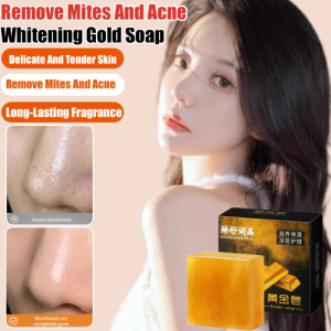 Moisturizing Essential Oil Soap 3in1 Acne-Clearing and Whitening Gold Bar Soap Deep Clean Skin Unique Fragrance保湿精油皂