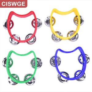 [COD] CISWGE SPORTS Hand Held Tambourine Metal Bell Plastic Percussion for KTV Party Kid Game Toy