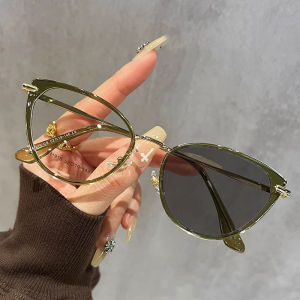 -0.75 -1.25 -1.75 To -6.0 Cat Eye Photochromic Myopia Glasses for Women Retro Anti-blue Light Nearsighted Glasses for Student Frame Glasses With power