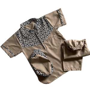 Koko batik Al-fatih koko anak laki-laki batik bambu kurta anak stelan koko anak