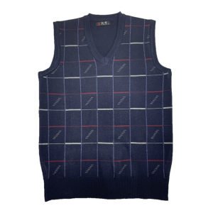 GUKENRO Sweater for Men Sleeveless Warm Plaid Knitted Wool Autumn Winter Fashion Comfortable Male Vest