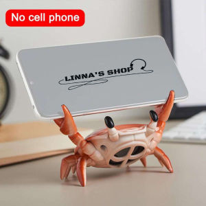 Mini Portable Mobile Phone Holder 360 Surround Sound Speaker Phone Stand Stationery Pen Glasses Bracket/Button For Cute Weightlifting Crab Bluetooth Speaker