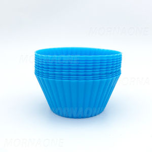 10Pcs Silicone Cupcake Molder Reusable 7CM Round Easy Release Muffin Molder Chocolate Baking Mold