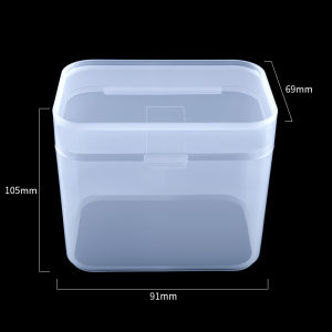 Hộp Đựng Đồ Bằng Nhựa Nghệ Thuật Làm Móng Hộp Sắp Xếp Miếng Bông Làm Sạch Bút Cọ Vẽ Dụng Cụ Hộp Trang Trí Miếng Bọt Biển Đánh Bóng