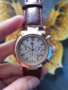 JAM TANGAN WANITA GC TALI KULIT TANGGAL AKTIF