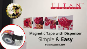 Magnetic Tape Flexible Magnetic Strip with Self-Adhesive Magnetic tape Dispenser 19mmx3meters x 2pieces