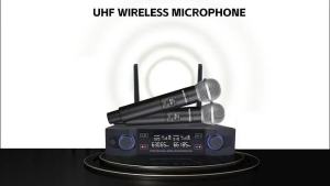 Wireless microphone 4002-58V2T UHF 80M - 2 Mic Long Battery Life Free Shipping Across Indonesia