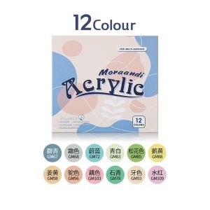 AICRANE graffiti marker highlighter pen 12/24 Morandi Acrylic Paint Marker for Rock Ceramic Glass Fabric Canvas Art school supplies aesthetic