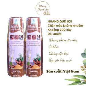 Nhang Quế 3 tấc chân mộc tự nhiên không nhuộm màu hương thơm ít khói Nhang Thanh An