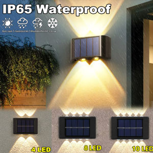 【COD】16 Led Lampu Lampi Dinding Outdoor Tenaga Surya Lampu Hias Taman Lampu Tiang Teras Rumah Lampu Teras Minimalis Lampu Solar Anti Air/Lampu Dinding Outdoor Minimalis Lampu Taman Lampu IP65 LED Wall Lamp Waterproof Lampu Hias Dinding 2/6/8/10 LED