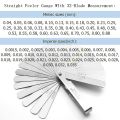 Feeler Gauge 32pcs distance gauge feeler valve teaching feeler 0.04-0.88 mm gap dimension Gap Measurment Tool Measuring Instrument  Metric Imperial. 