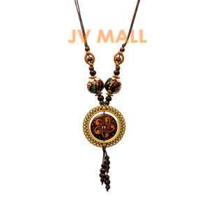 Promo Best Seller Kalung Cantik / Kalung Fashion / Kalung Batik / Aksesoris Batik / Kalung Etnik / Kalung Handmade / Kalung Wanita / Aksesoris Wanita / Kalung Hijab / Kalung Modern KFZ32