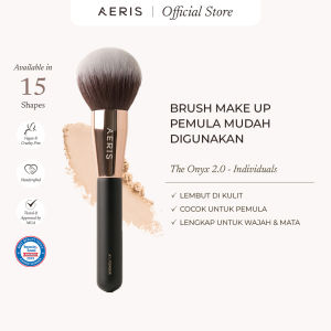 Aeris Beauté The Onyx 2.0 - Single Brush | Alat Make Up Kuas Rias Lembut Premium Terjangkau Bagus untuk Pemula