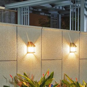 Solar Wall Light Motion Sensor Waterproof Auto On/Off Outdoor Garden Lamp LED Security Wall Light