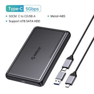 ORICO 2.5/3.5 Inch SATA HDD Case 18TB Max Metal+ABS Heat Radiating Support  Windows/Linux/Mac OS 2-in-1 Data Cable