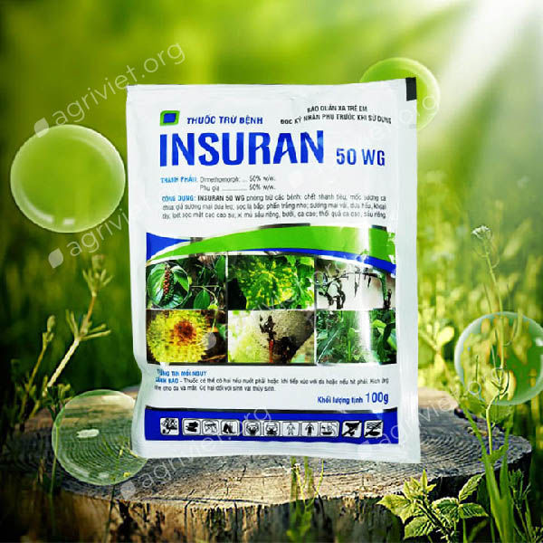 INSURAN 50WG - Gói 100gam - Trừ Bệnh Phấn Trắng, Sương Mai, Thối Quả và ...