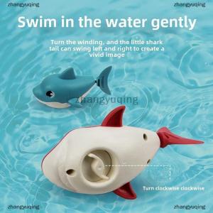 [COD] zhangyuqing 1pc Summer Hot New Cartoon Shark Baby Water Play Toy With Wind Up Chain Outdoor Beach Toy Shower Toy Bath Toy