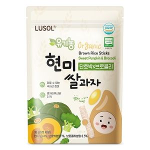 LUSOL ORGANIC BABY SNACK LACTOBACILLUS BROWN RICE STICKS 30G MADE IN KOREA 有机益生菌糙米棒