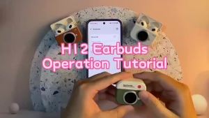 Q86 Retro Camera True Wireless Earbuds Semi In Ear LED Display Long Battery Bluetooth 5.4