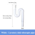 Bathroom Sink Drain Pipe Kitchen Wash Basin Drainer Flexible Drain Pipe Sink Outlet Tube. 