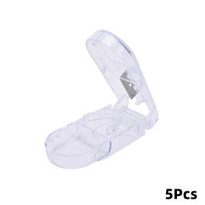 2 in 1 Portable Medicine Cutter with Storage Pill Cutter Splitter Small Medicine Box For Home