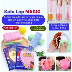 Kain Lap Magic Serbet Super Clean Hilangkan Kotoran Membandal Tanpa Merusak Permukaan Warna Random