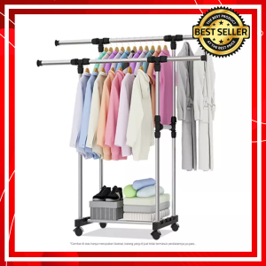 Rak Gantung Baju / Rak Baju Double Pole / Gantungan Baju BESTQUALITY