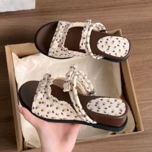 [Free Shipping] Thick-Soled Wedge Sandals Perfect With Skirts For Summer 2026 Ideal For Beach Casual Wear And Everyday Use Versatile Slip-On Sandals