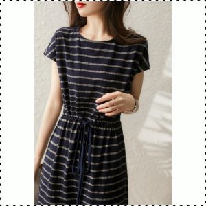 กระโปรงยาว ตัวเลือกรูปทรงต่างๆ อ่อนนุ่ม ชุดกระโปรง การทอผ้าไหมสดใส แฟชั่น แขนเสื้อแบบแร็ปท็อป