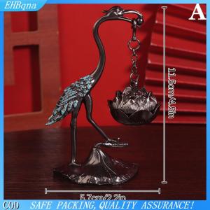 [COD] Crane Incense Burner Holder Stove Lotus Incense Burner Antique Alloy Lotus Hanging Stove Tea Ceremony Craft Household Decoration