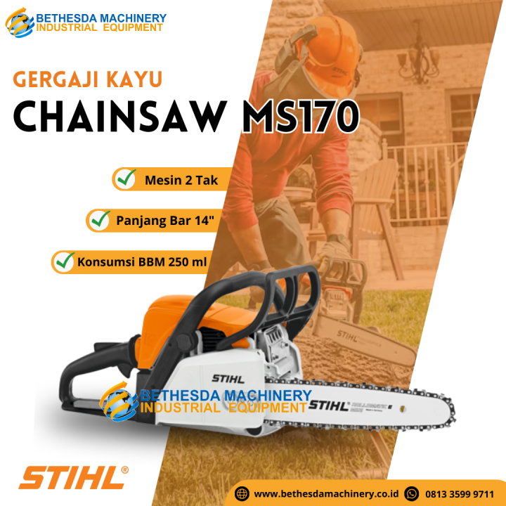 STIHL CHAINSAW MS 170 14 inch SENSO Mesin Gergaji kayu MS170 14
