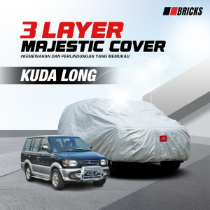 3 Layer Cover KUDA LONG Sarung Mobil Outdoor Anti UV & Waterproof BRICKS