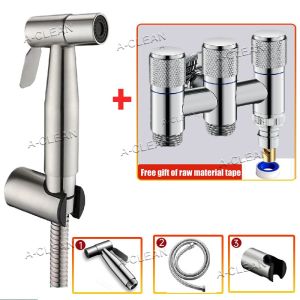 3 Way Angle Valve 1 in 3 Out Faucet with Bidet Washing Machine Tap Two Way Toilet Angle Valve Universal