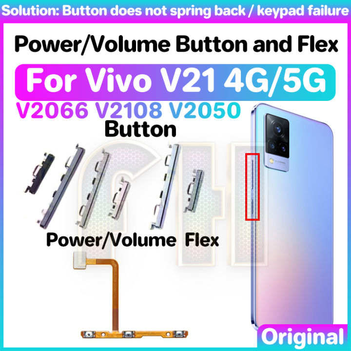 ปุ่มปรับระดับเสียง Flex สำหรับ Vivo V21 4G 5G V2066 V2108 V2050คีย์ ...