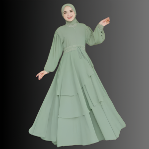 GAMIS TERBARU MIKAYLA DRESS Bahan CERUTY BABYDOLL FULL PURING APK RENDA SIZE M L XL BUSUI FRIENDLY