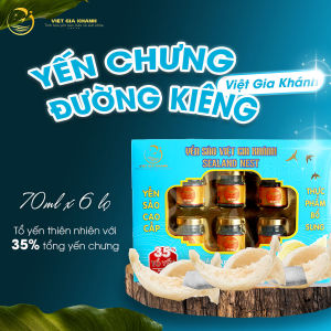 Yến Chưng Đường Kiêng  Yến Sào Quà Tặng Cao Cấp Việt Gia Khánh 35% Tổ Yến Hũ Lọ 70ml Hỗ Trợ Sức Khỏe Sắc Đẹp