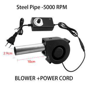 【Stainless Steel】7000 RPM Electric Air Blower Fan For Kalan Cooking Portable Blower Speed Control