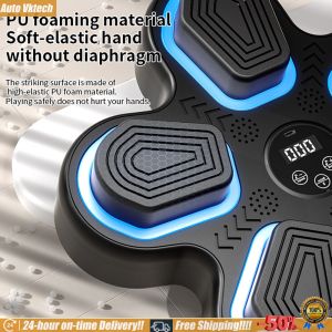 Bluetooth Boxing Fitness Equipment with Reaction Training Wall Punching Pad and Adjustable Resistance for Home Use