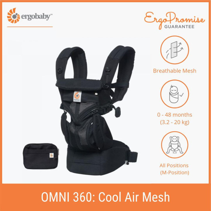 3 Colors] Ergobaby Omni 360 Cool Air Mesh Baby Carrier 0M+