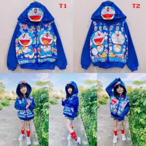 2-9ขวบ เสื้อกันหนาวโดเรม่อน ผ้าสําลี มีฮู้ด เสื้อกันหนาวเด็ก เสื้อกันหนาวเด็กผู้หญิง เสื้อกันหนาว เสื้อกันหนาวเด็กหญิง สวยมาก [364]