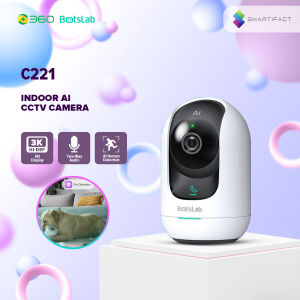 Smartifact by 360 Botslab C221 Indoor 2 Pro Ai CCTV Camera Connect Cellphone FuIl HD 5MP 3K HD Home IP Smart CCTV Camera wifi Connect 360 Night Vision Two-Way Audio Indoor IP Security Camera Pan & Tilt AI Motion detection