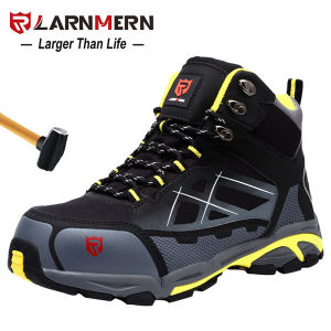 LARNMERN Safety Shoes and Work Boots LARNMERN Steel Head Shoes Breathable Rubber Anti-slip Anti-static Suitable for Night Work