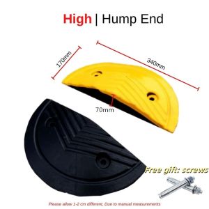 【COD】Rubber Speed Hump Speed Bump End Piece Yellow & Black 98cm Rubber Speed Hump Speed Bump 98cm or 1 Pair End Cap Flexible Not Easy Break Rubber speed bumps