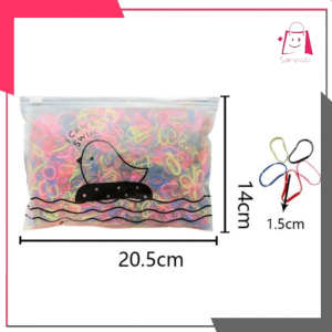 KARET IKAT RAMBUT KOREA KECIL WARNA WARNI SEKALI PAKAI ISI 600PCS