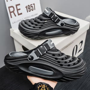 Terompah EVA Pasangan Tidak Licin Tahan Haus Tapak Elastik Lembut Meningkatkan Ketinggian Kasut Luar Kasual Mudah Untuk Lelaki Sandal