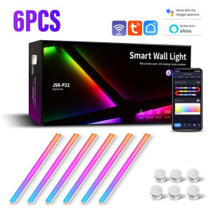 Smart Wall Light Wall Night Light Smart WiFi LED Wall Lights RGB Dimmable Music Sync Atmosphere Night Light Remote Backlight Bedroom Decor Ambient Lighting Color Changing