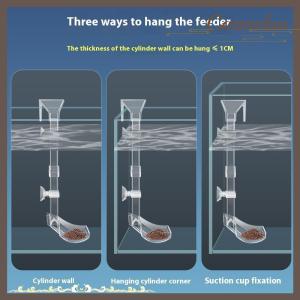 [Carmelun] Acrylic Aquarium Feeder Tube Dish Transparent Fish Tank Shrimp Snail Food Feeder Bowl Small Food Dispenser Feeding Accessories